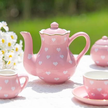 TUZT Tea Party Set for Little Girls Ages 3-8, Princess Tea Time Toy Includes - Image 5