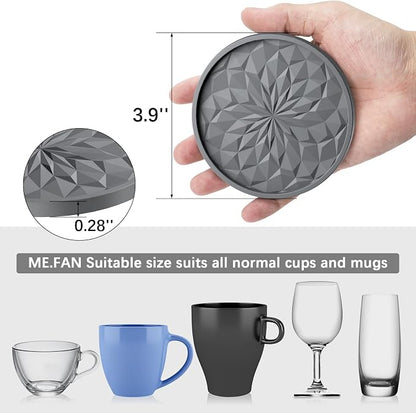 ME.FAN Silicone Coasters with Holder, Drinking Coasters - Image 3