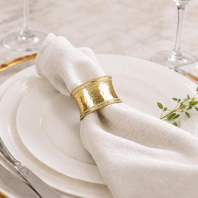 Metal Napkin Rings Set of 12 Iron Napkin Ring Holders - Image 5