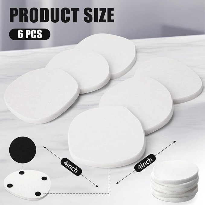 Diatomaceous Earth Coaster ，Set of 6，Unique White Absorbent Coasters - Image 2