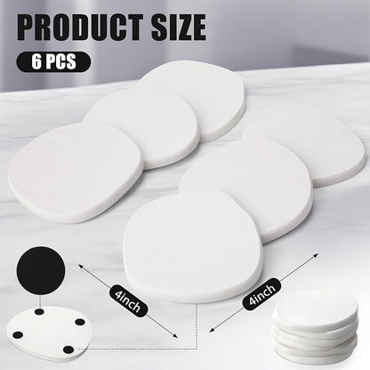 Diatomaceous Earth Coaster ，Set of 6，Unique White Absorbent Coasters - Image 2