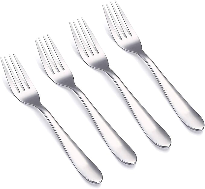 VANRA 4-Piece Children Forks Set Stainless Steel Kids Dinner Forks Child Silver by VANRA