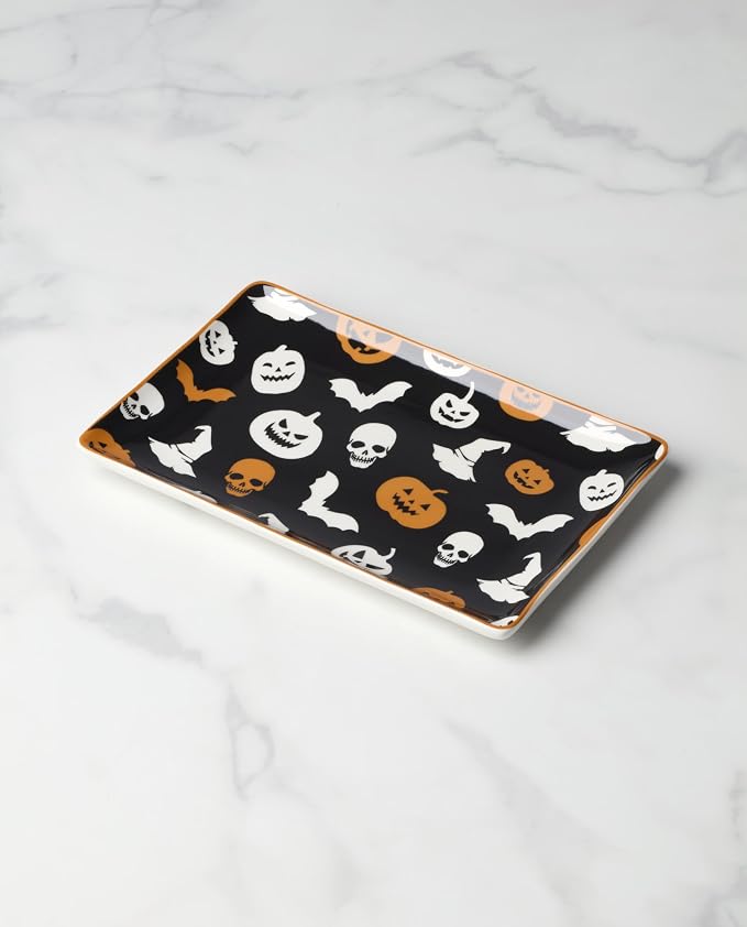 Oneida Serveware, Vintro Halloween Hors D'Oeuvres Tray, Made of Porcelain - Image 2
