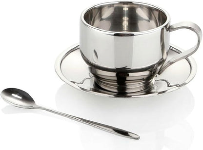 Jasni Stainless Steel Coffee Cup Coffee Mugs Espresso Cups and Great Cappuccino - Image 4