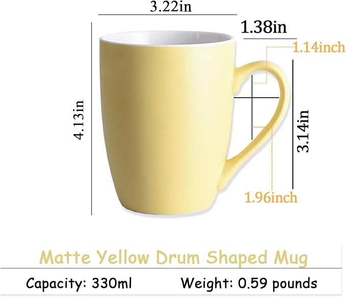 Coffee Mugs Set of 6, 12oz Ceramic Coffee Mugs - Image 3