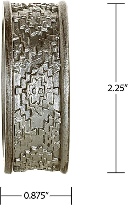 Creative Scents Dublin Silver Napkin Rings Set of 6 - Elegant Dining Table Decor Napkin Holder Rings - Table Setting Decorations for Thanksgiving, Fall, Holiday Dinner