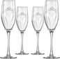 Rolf Glass Dragonfly Champagne Flute Glasses 8 ounce - Toasting Flute Glasses - Lead-Free Glass - Etched Flute Glasses – Proudly Made in the USA (Set of 4)