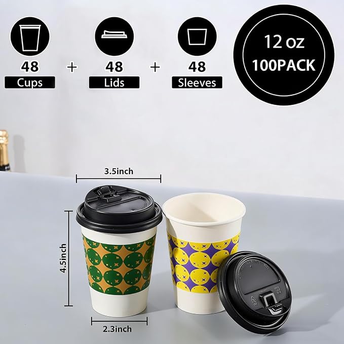 Tamone 48 PACK 12OZ Disposable Coffee Cups - Image 2