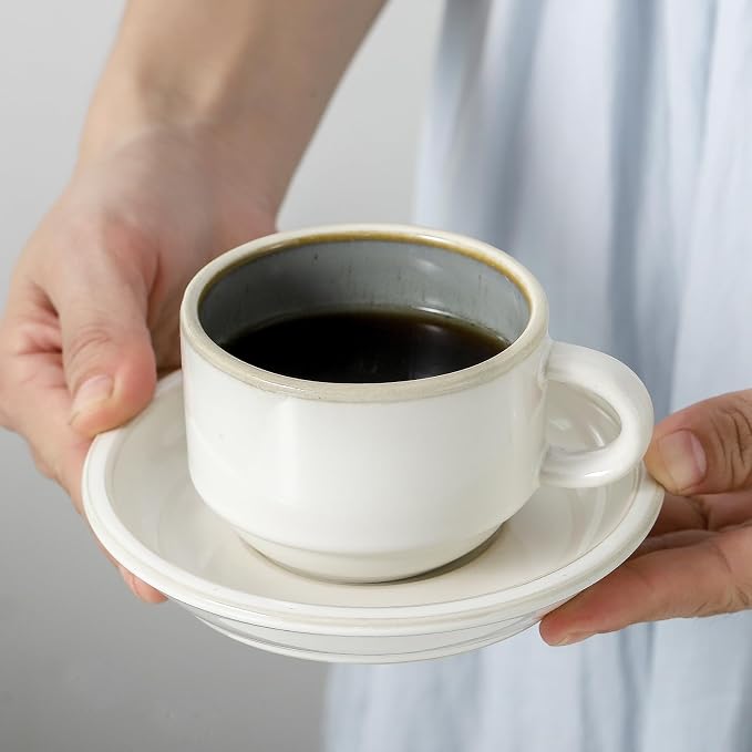 JIEMEI HOME Porcelain Stackable Espresso Cups - Image 2