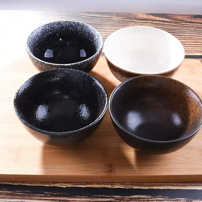 Japanese Style Rice Bowl Set of 4, Creative Ceramic Small Bowls, Reactive Kiln - Image 3