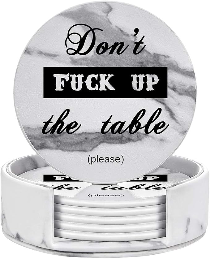 Funny Coasters, Perfect Housewarming Hostess Gifts, Protect Furniture from by THIPOTEN