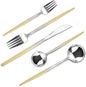 VANVRO Gradient Gold Silverware Set, 20-Piece Stainless Steel Cutlery Set by VANVRO
