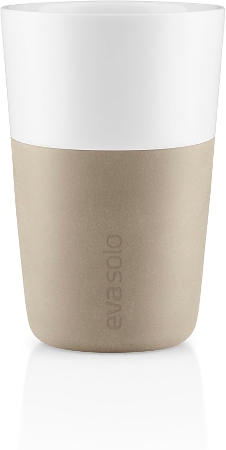 Eva Solo | 2 Cafe Latte tumblers Pearl beige |Silicone-coated by EvaSolo