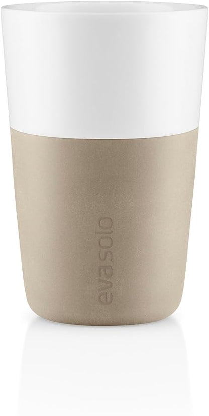 Eva Solo | 2 Cafe Latte tumblers Pearl beige |Silicone-coated by EvaSolo