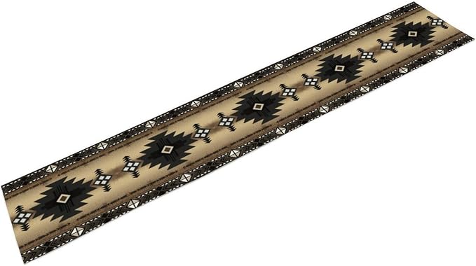 Aztec Table Runner, Southwestern Ethnic Geometric Triditional Table Runner - Image 5