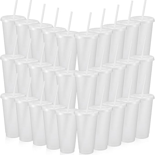 Honeydak 60 Pack Tumbler with Straw and Lid Bulk Cups by Honeydak