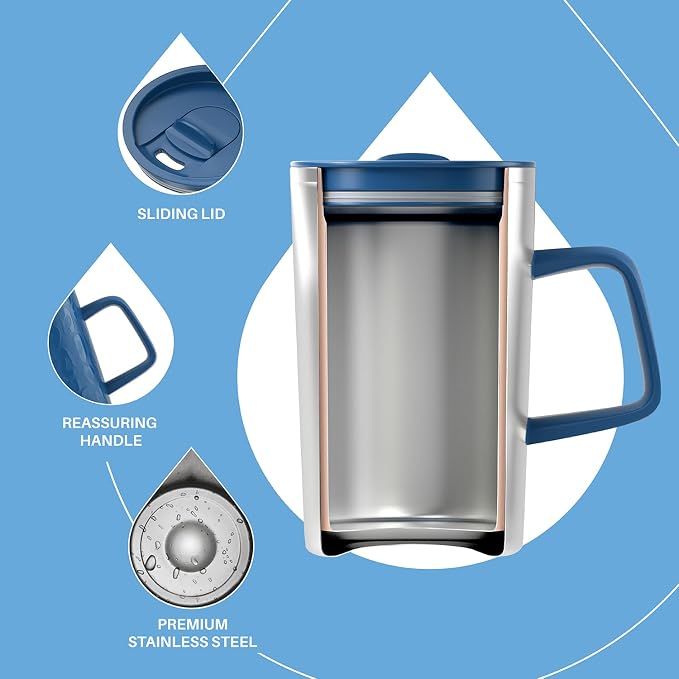 Ideus 16 oz Insulated Stainless Steel Coffee Mug - Image 3