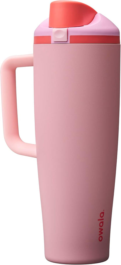 Owala FreeSip Tumbler Stainless Steel Water Bottle 40 oz Angel Food Cake | by Unknown