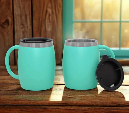 Stainless Steel Insulated Coffee Mugs Set of 2 Double Wall Coffee Cups - Image 3