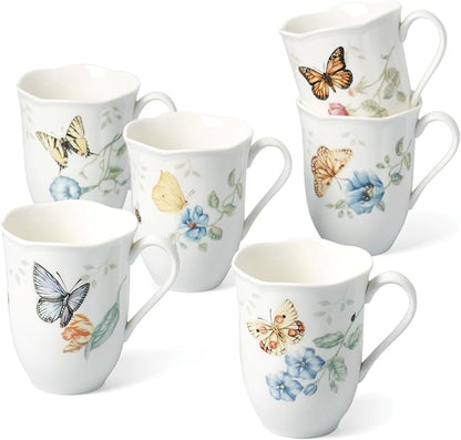 Lenox 892798 Butterfly Meadow 6-Piece Mug Set | Dishwasher safe, microwave safe - Image 2