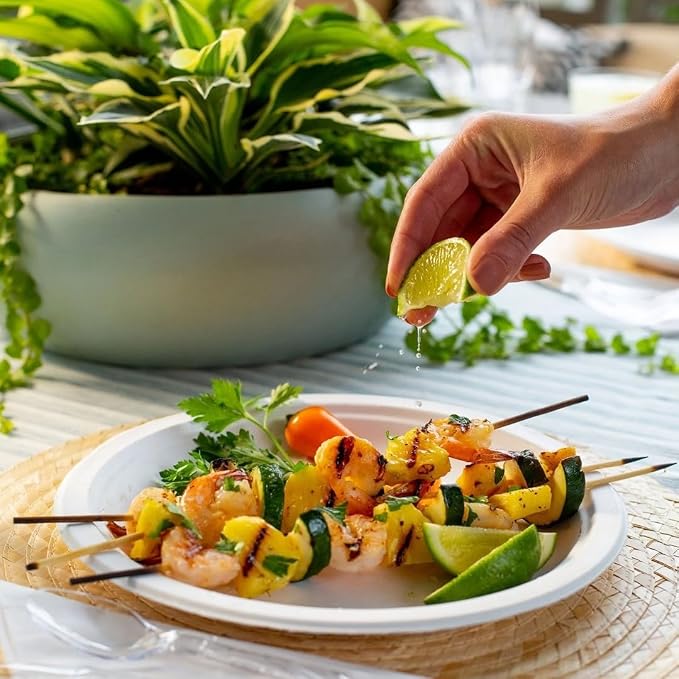 Heavy-Duty Paper Dinner Plates – 10 3/8" Disposable Plates, Grease-Resistant & - Image 4