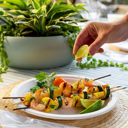 Heavy-Duty Paper Dinner Plates – 10 3/8" Disposable Plates, Grease-Resistant & - Image 4