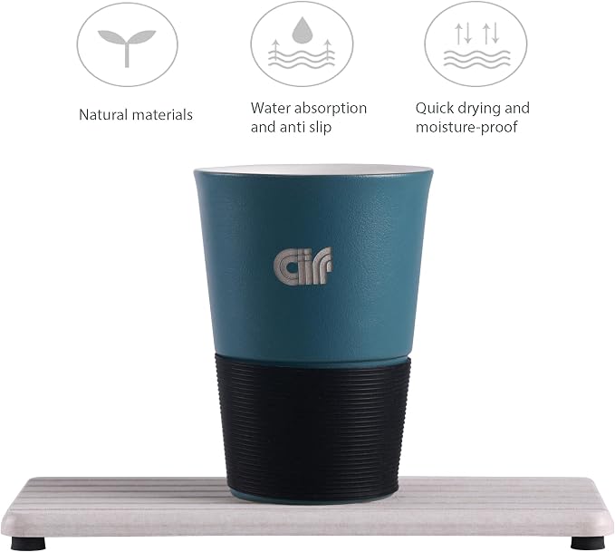 NiuYichee 2 PCS Water Absorbent diatomite Coasters, 8.3" x 4" Water Absorbing - Image 2