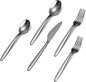 JazzUpCo Tia Flatware non toxic 18/10 stainless steel dishwasher safe (Matte Silver, 4 Person Set (20 Pieces))