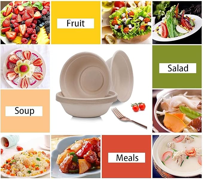 TOPtoper 25Oz 50Pack Large Paper Bowls, Disposable Bowls Bulk Leakproof and - Image 6