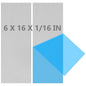 2Pack 6061 T651 Aluminum Sheet Metal 6 x 16 x 1/16 (0.06”) Inch Plain Thin Aluminum Plate Covered with Protective Film, Heat Treatable Rectangle 1.5mm Aluminum Metal Plate for Industrial, Crafting