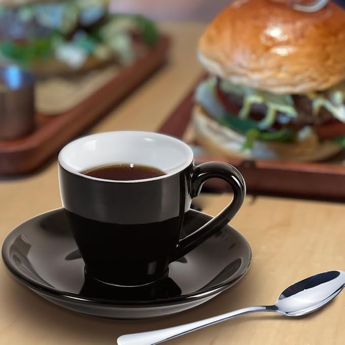 homEdge Porcelain Espresso Shot Cup Set - 80 ml / 2.67 oz - Image 3