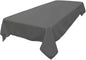 LA Linen Polyester Poplin Washable Rectangular Tablecloth, Stain and Wrinkle Resistant Table Cover 60x90, Fabric Table Cloth for Dinning, Kitchen, Party, Holiday 60 by 90-Inch, Charcoal