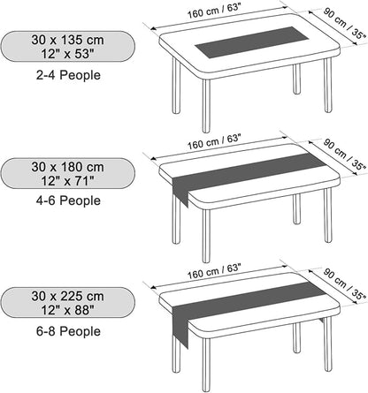 Table Runner 53 Inches Long, Vinyl Woven Farmhouse Table Runners | Washable - Image 9