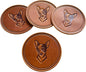 Dog Breed Leather Coasters – Premium Full Grain Table Protectors by Handmade
