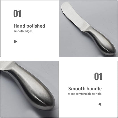 Hetenoyo 2Packs Butter Cheese Spreader Knife Stainless Steel Butter Spreader - Image 5