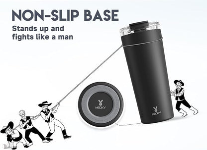 Meoky 24 oz Insulated Travel Coffee Mug: Leak Proof Lid, Night | Stainless - Image 7