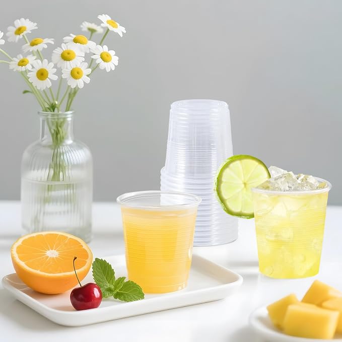 SIUQ 600 Pack 3 oz Clear Plastic Cups, Disposable Bathroom Mouthwash Cups | - Image 3