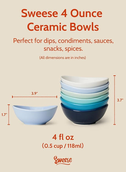 Sweese Porcelain Small Bowls 4 oz Set of 6 - Image 2