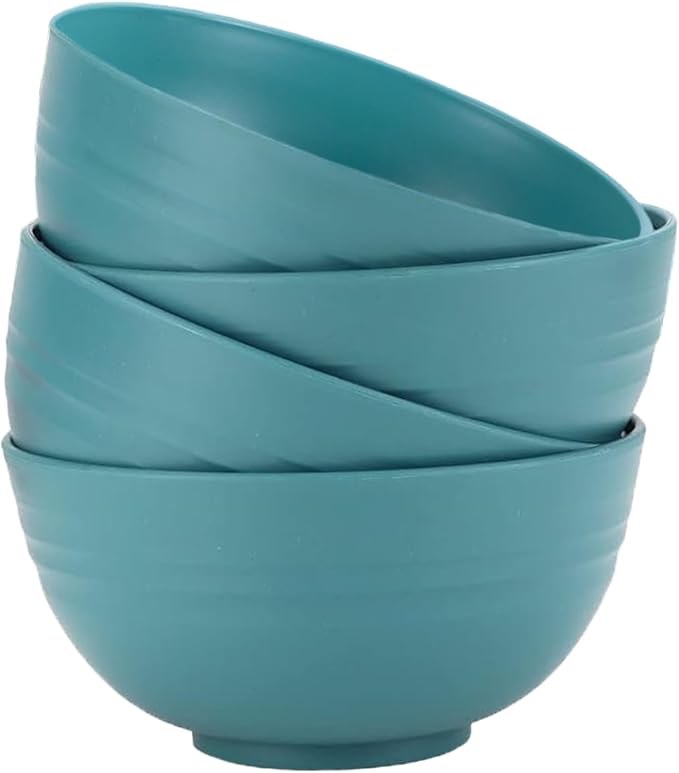 Unbreakable Wheat Straw Cereal Bowls Set of 4, 24 OZ Microwave and Dishwasher by Unknown