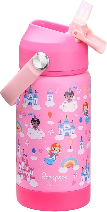 rockpapa 14 oz Kids Insulated Water Bottle，Stainless Steel Toddler Cups by rockpapa