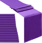 Purple Table Runners 16 Pack 12x108 inch Silk Satin Smooth Fabric | Satin Table by B-COOL