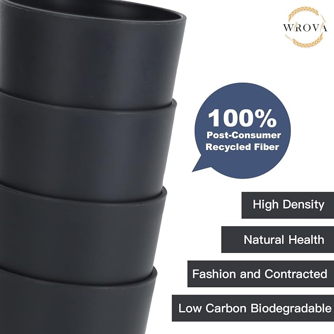 Wrova Wheat Straw Cups 8 PCS Good Alternative to Plastic Reusable Cups 20 oz - Image 4