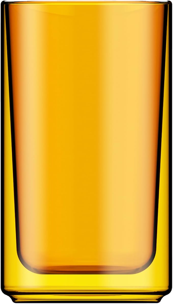 Terra Kaffe Marigold Forte 12 oz Double-Walled Coffee Glass – Borosilicate by TerraKaffe