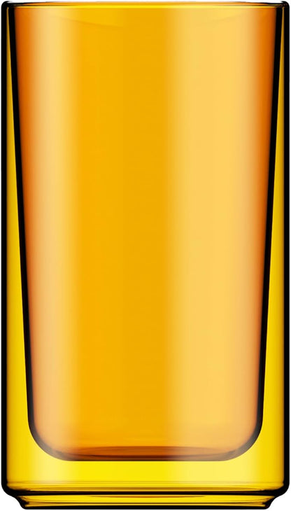 Terra Kaffe Marigold Forte 12 oz Double-Walled Coffee Glass – Borosilicate by TerraKaffe