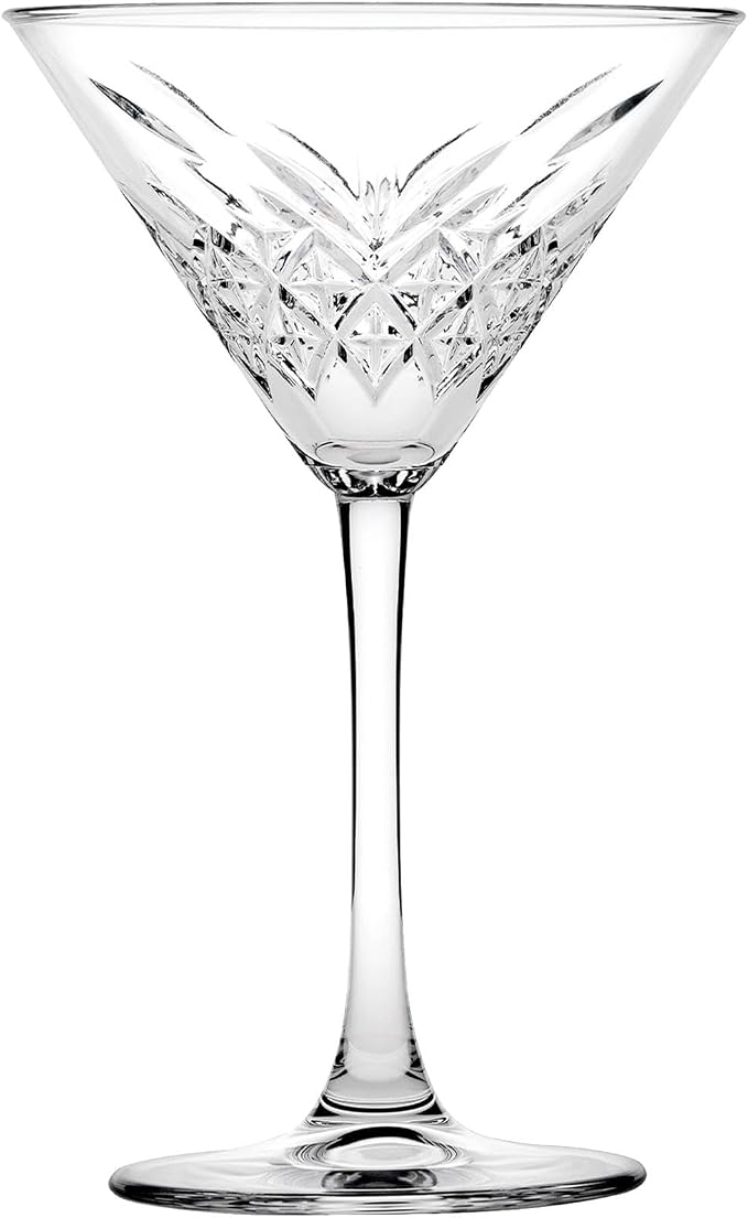 Pasabahce Premium Stemmed Martini Glasses Set of 4, Crystal Design Cocktail - Image 4