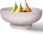 MAONAME Concrete Fruit Bowl for Kitchen Countertop, Large Decorative Bowl, Cream Pedestal Bowls for Home Decor, Handcrafted Key Bowls for Entry Table, 10.5"