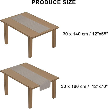Table Runner 55 Inches Long, Vinyl Woven Heatproof Table Runners | Washable - Image 9