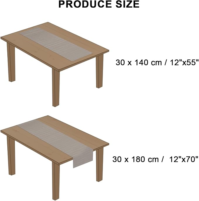 Table Runner 72 Inches Long, Vinyl Woven Heatproof Table Runners | Washable - Image 9