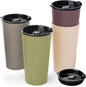 Greentainer 4 Pack Plastic Travel Coffee Mug Set, 20 oz Spill Proof Drinking by Greentainer