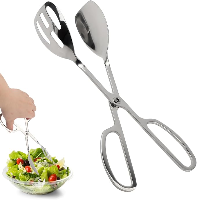10-Inch Salad Tongs for Serving, Scissor Style Kitchen Tongs for Cooking | for by Unknown